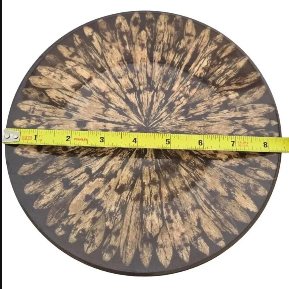 Target Home Decorative Plates – Set of 6 Brown & Gold Melamine Starburst Design
